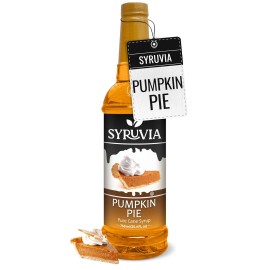 Syruvia Pumpkin Pie Syrup 25.4 fl oz, Kosher, Gluten-Free, Perfect for Drinks