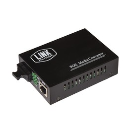 LINK LKMCPOE Media Converter Fibre Optic SC Duplex Singlemode - Rj45 10/100 Singlemode 1310Nm Poe 802.3At 30W 10/100