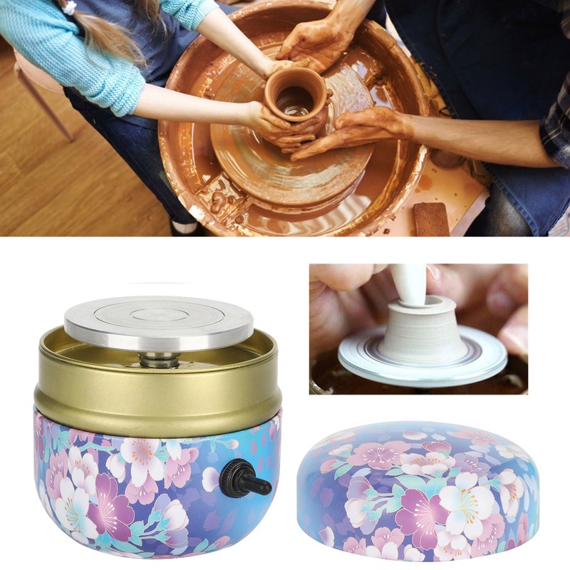 Mini Pottery Wheel Machine Children Small DIY HandMade Clay Craft