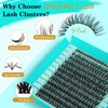 Lash Clusters Kit 240PCS Eyelash Extension Kit D Curl Wispy