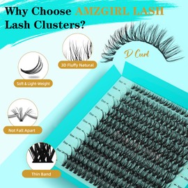 Lash Clusters Kit 240PCS Eyelash Extension Kit D Curl Wispy Clusters Lash DIY Lashes Extensions Kits Natural Individual Lashes Set with Bond and Remover Eyelash Tweezer(30D)