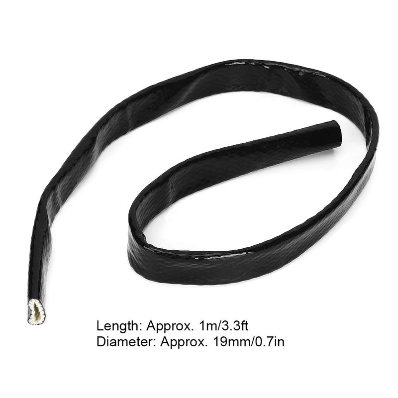 Heat Shield Sleeve AN12 Black Fire Sleeve Braid Flame Heat