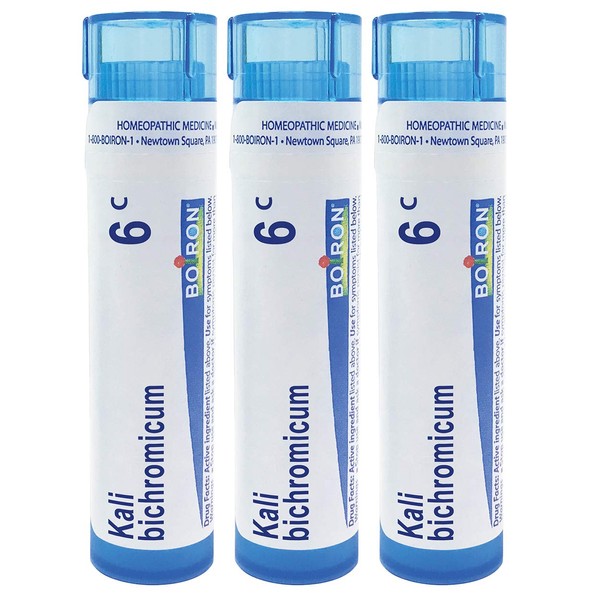 Boiron Kali Bichromicum 6c Homeopathic Medicine for Colds with Thick Nasal Discharge - Pack of 3 (240 Pellets)