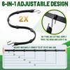 Adjustable Bungee Cords with Hooks, 10 Pack, 31", EPDM Rubber