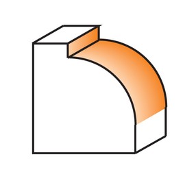 CMT 838.994.11 Roundover Bit, 1/2-Inch Shank, 1-1/4-Inch Radius