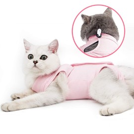 oUUoNNo Cat Wound Surgery Recovery Suit for Abdominal Wounds or Skin Diseases, After Surgery Wear, Pajama Suit, E-Collar Alternative for Cats