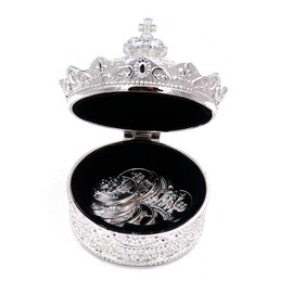 JOICE GIFT Elegant Silver Crown Wedding Arras with 13 Coins Set