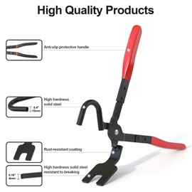 JAGASOL Exhaust Hanger Removal Tool, Exhaust Pliers for Separating Rubber Mounts from Exhaust Suspension Bracket, Compatible with All Exhaust Rubber Hangers Systems, Red