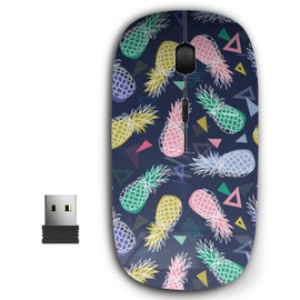 2.4G Ergonomic Portable USB Wireless Mouse for PC, Laptop, Computer, Notebook with Nano Receiver ( Pineapple Pattern Design )