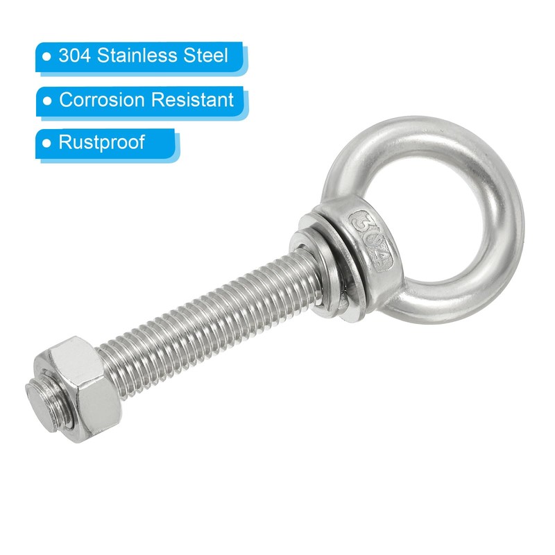PATIKIL M14 x 60 mm Lifting Shoulder Eye Bolt, Pack