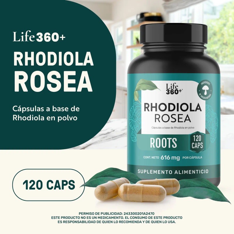 Rhodiola Rosea Life 360 120 Cpsulas Con Raiz Rhodiola Sin