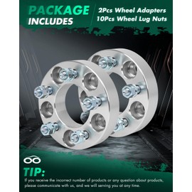 SCITOO 1.25 inch Wheel Adapters 5x4.5 to 5x108 Bore with 74mm 12x1.5 Studs Adapters for Honda for Civic for CR-V for Toyota Camry | 2Pcs