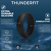 ThunderFit Silicone Wedding Rings for Men, 12 Rubber Engagement Bands