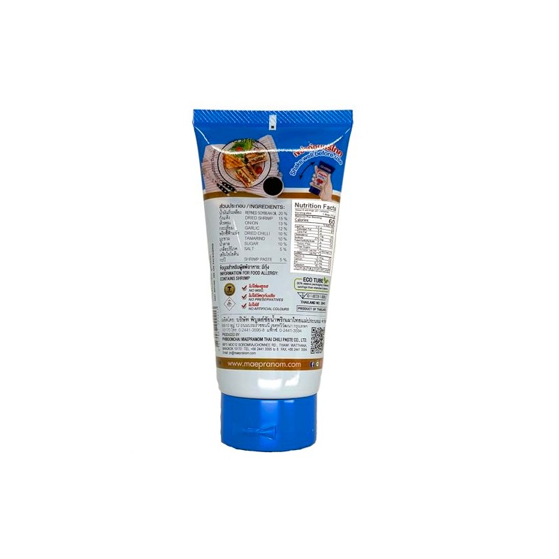 Mae Pranom Thai Chilli Paste Easy-To-Use Squeeze Tube 3.4Oz (95g)