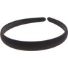 Black Satin Ribbed Strong Headband Alice Band Black 4 Sizes