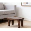 Tung wood step stool with non-slip rubber feet, small step