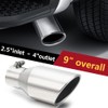 LCGP 2.5 Inch Inlet Exhaust Tip,2.5" x 4" x 9"