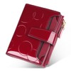 Noble and elegant women's leather wallet, sequins, detachable ID card