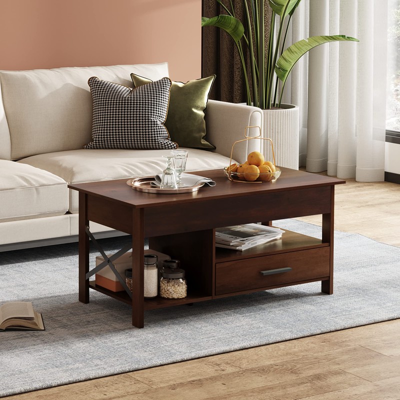 WLIVE Coffee Table, 39" Lift Top Coffee Table with Hidden