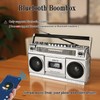 Retro Classic 80s Style Portable Boombox with Cassette Player Recorder,