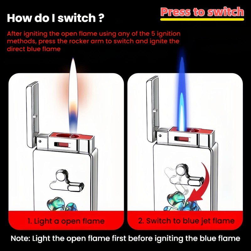 NINSI Smart Butane Torch Lighter, 5 Ignition Methods, Voice Controlled