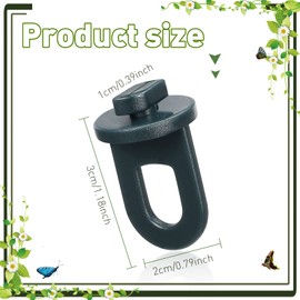 Greenhouse Hooks Hanger Greenhouse Twist Clips Greenhouse Fixing Clips with Stainless Steel S Hooks for Outdoor Garden Hanging Plants Plastic Insulation Netting Shading (100 Pieces)
