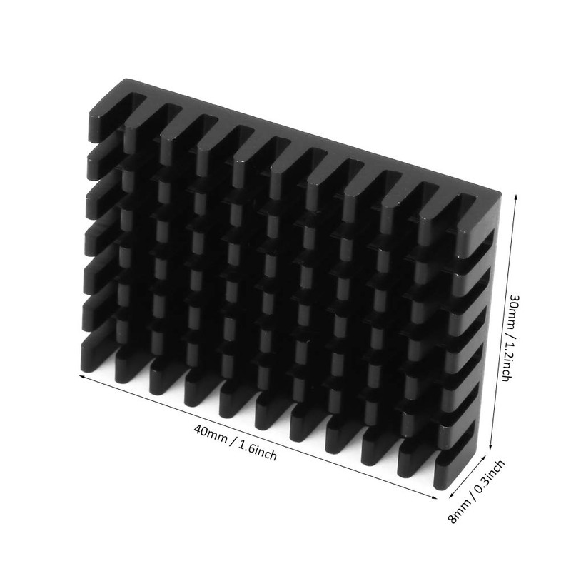 Pack of 5 Aluminium Heatsinks, PCB Cooler for CPU Electronic
