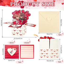 OPEIXSAYKOC® Pop-Up Card in Love Bears - Card for Valentine's Day, Romantic 3D Love Cards for Men and Women, Cute 3D Birthday Card for Wedding Anniversary Valentine's Day Anniversary
