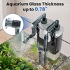 EVIEUN Hang on Back Aquarium Filter for Fish Tanks, Large