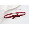 Ahegao Women's Velvet Bow Choker Set of 2 Cute Choker