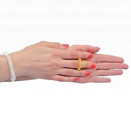CHI-ENTERPRISE - Premium massage ring set for wrist and fingers, anti-stress bracelet and ring set, acupressure ring, contents: 1x bracelet (silver) + 2x rings (silver/large, gold/small)