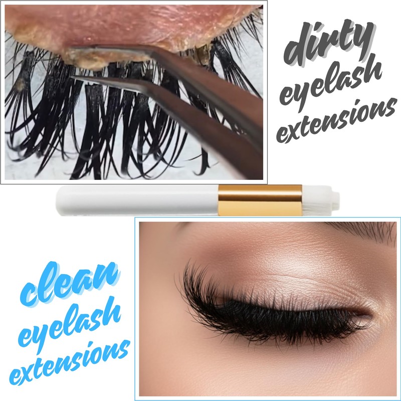 Eyelash Shampoo Brush, Cleaning Brush for Eyelash Extensions and Eyelash