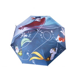 FUN LAVIE Travel Umbrella UV Umbrella Black Rubber Coating Folding Umbrella for Women Men, Multicolor, Talla única