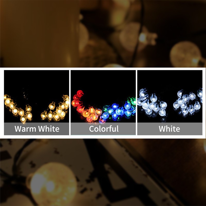 50LEDs Fairy String Lights Round Bulb Shaped Decorative Hanging Lights