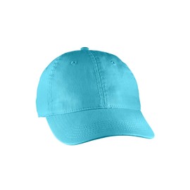 Pigment-Dyed Canvas Baseball Cap (104) (One Size, DirDye Lagoon Blue)