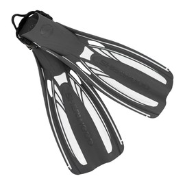 SHERWOOD SCUBA Open Heel Scuba Fin, Five Sizes XS (5/6) to XL (13-14) — White, Regular