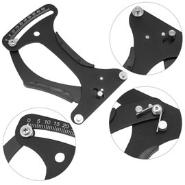 QWORK® Bicycle Spoke Tension Meter, Bicycle Spoke Calibration Tool Made of Aluminium Alloy, Bicycle Spoke Calibration Tool for Round Spokes, Flat Spokes