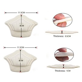JUTOSU Heel Pad, Cushion Pad, Heel Protection Pad, Shoe Heel Protection Pad, Anti-Slip Pad, Anti-Slip Prevention, Anti-Slip, Size Adjustment, Shock Absorption, Heel Repair, Heel Protection, Pain Relief, Heel Slip Prevention, Heel Cushion, Heel Cushion, S