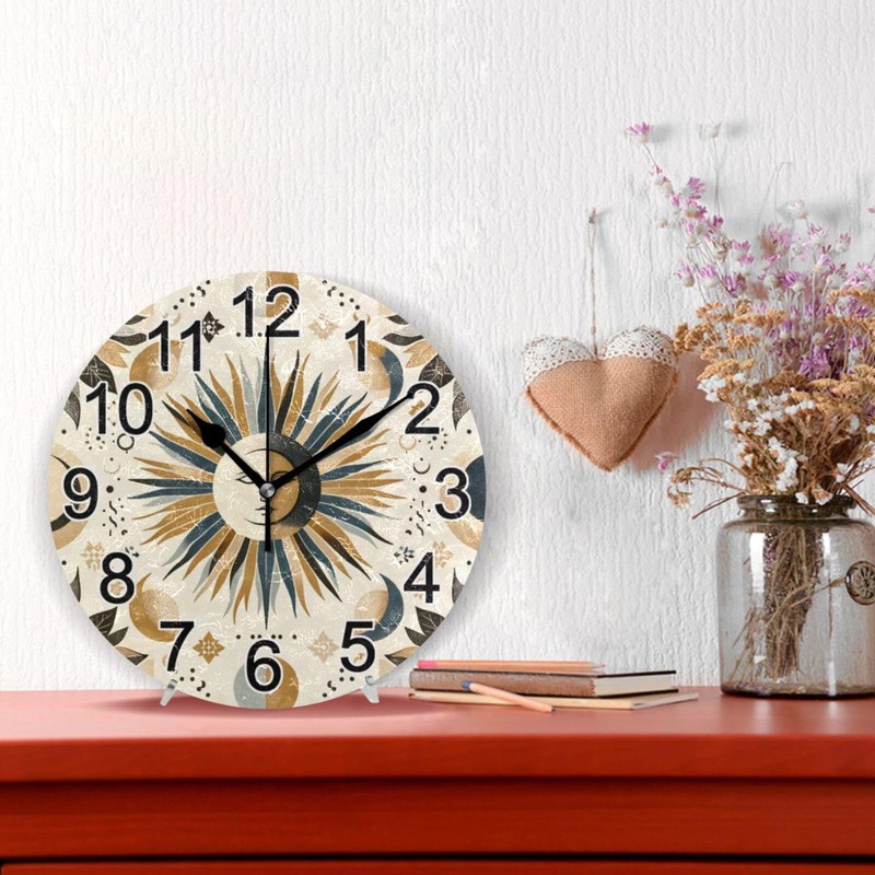 BOENLE - Reloj de pared de estilo bohemio con diseño