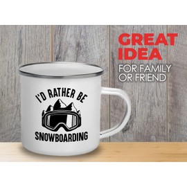 Bubble Hugs Snowboard Camper Mug 12oz - i might look - Ski Snowboard Goggles Snowboarder Skiing Snowboarding Gift Skiers Hiking Mountain Snowboareing