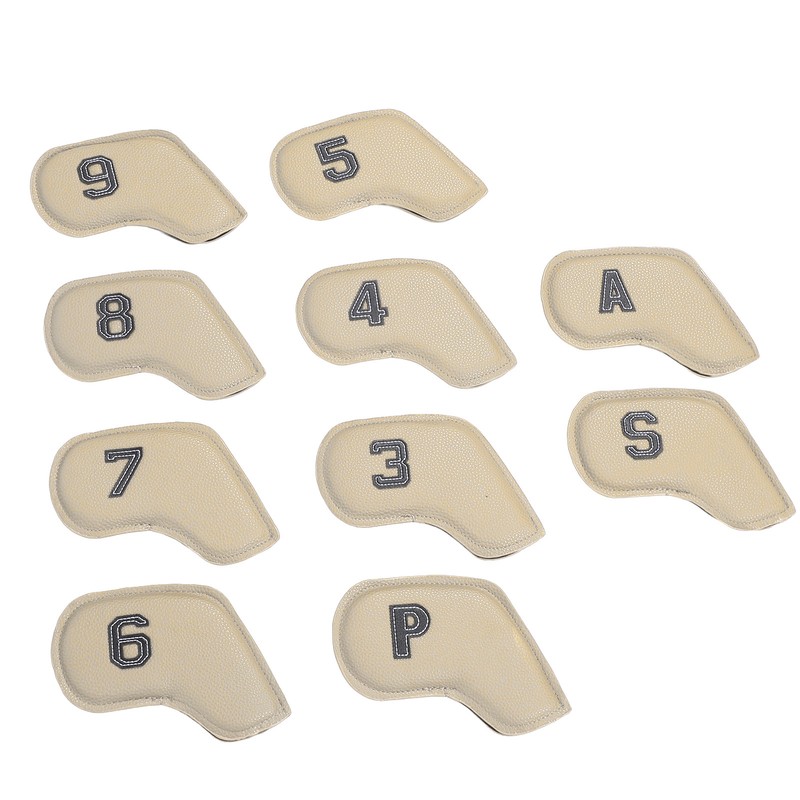 10PCS Golf Head Protective Covers Waterproof PU Material Golf Putter