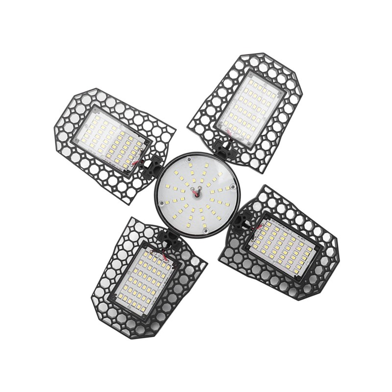 LED Garage Lights Foldable 4 Leaves 100W High Brightness Energy