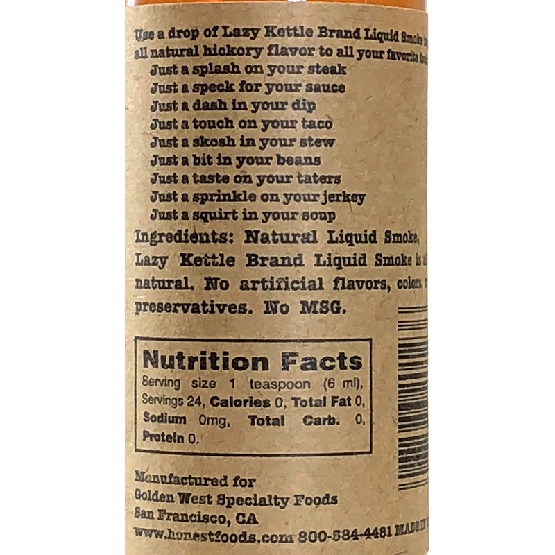 Lazy Kettle Brand All Natural Liquid Smoke | Perfect for