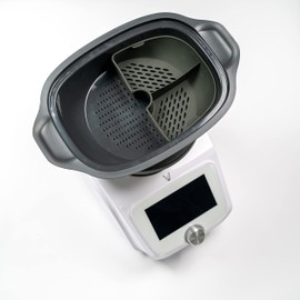 mixcover Cooking chamber divider (quarter) for Monsieur Cuisine steamers - for dividing the cooking chamber compatible with Monsieur Cuisine Connect accessories Edition Plus MCC MCEP Monsieur Cuisine