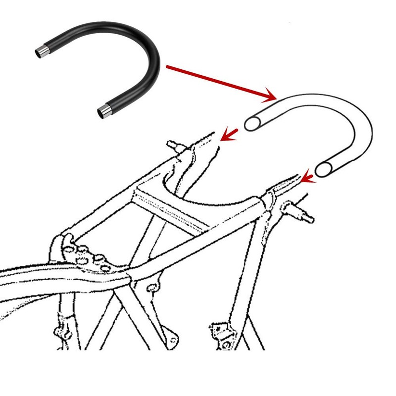 Porotmotor 203mm Rear Seat Frame Hoop Loop Mount Rear Seat
