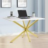 ACNAO Modern Table Base, 47.3 * 29in Metal Dinning Table