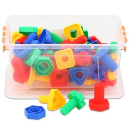 Betzold - Colourful Screw Game 64-Piece Children's Toy Tool
