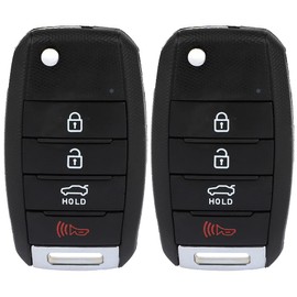 KEYALL 2 Pack 4 Buttons Remote Control Car Key Fob 2016-2018 Fit for Kia Sorento 2.0L,2015-2020 Fit for Kia Sorento 2.4L OSLOKA-910T