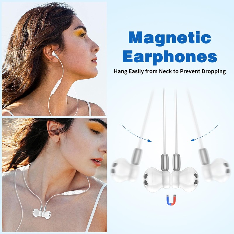 USB C Headphones with Microphone Volume Control