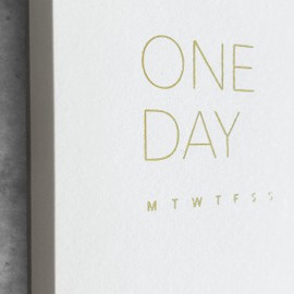 Pinesman - One Day, Elegant Daily Planner Pad, Gold Foiled, Minimalist Productivity Planner, Time Blocking Hourly Schedule, To Do List Notepad, A4, 52 Pages, Desk Pad, FSC™ Certified